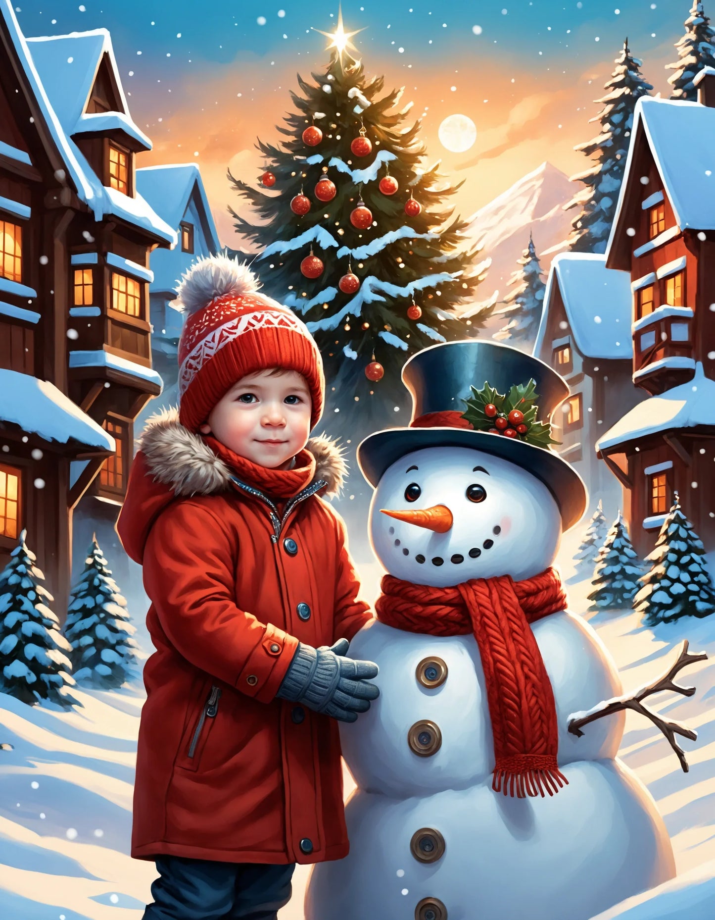 ☃️ BÉ TRAI BÊN NGƯỜI TUYẾT