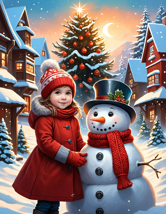 ☃️ BÉ GÁI BÊN NGƯỜI TUYẾT